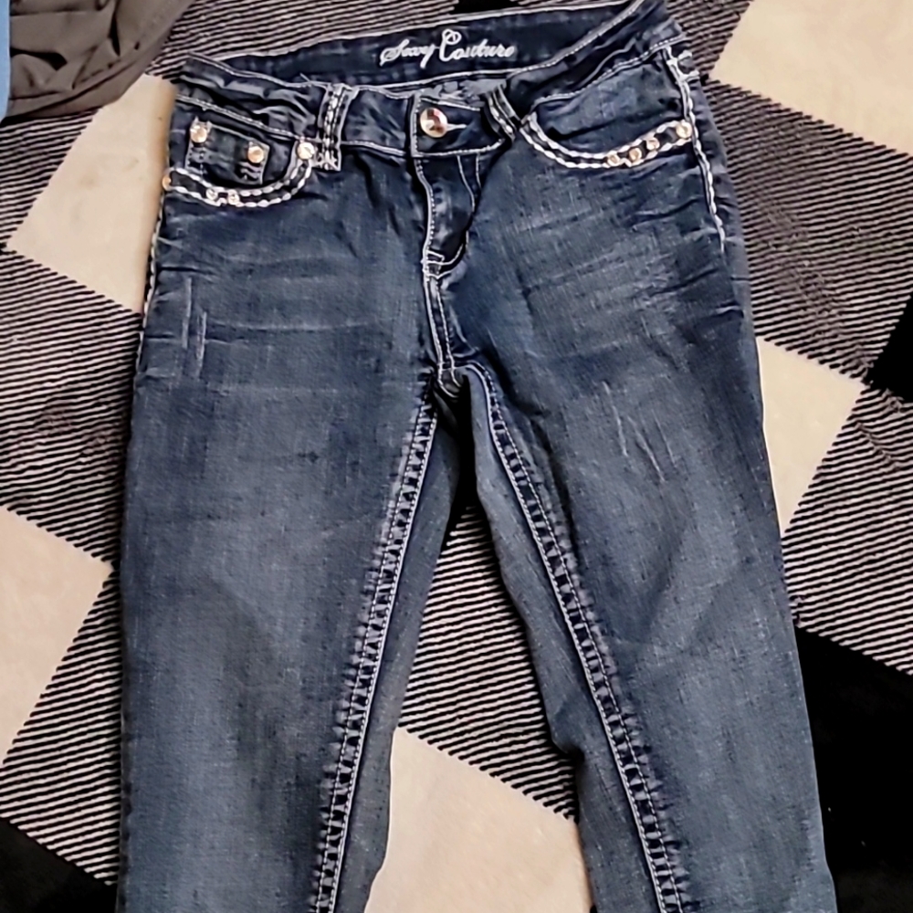 Sexy cowture dark blue jeans